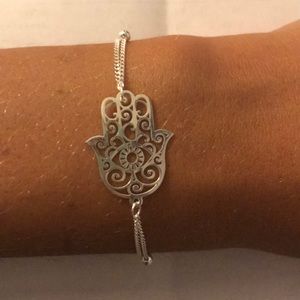 Hamsa Sterling Silver Bracelet 925